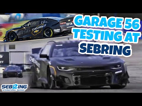 NASCAR GARAGE 56 Testing at Sebring International Raceway for the 24 Hours of Le Mans